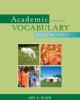 Ebook Academic vocabulary: Academic words -  Amy E. Olsen