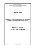 Tạo động lực làm việc cho cán bộ, công chức cấp xã trên địa bàn  huyện Yên Mỹ, tỉnh Hưng Yên